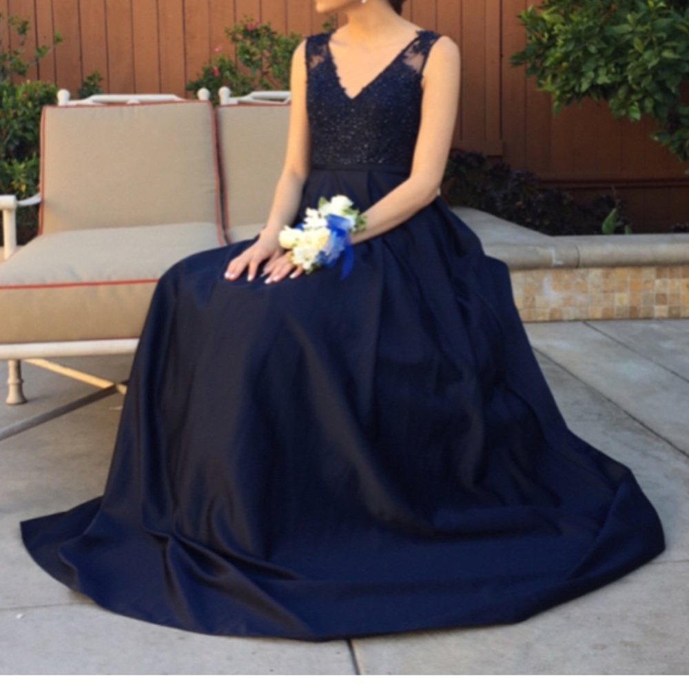 Navy Blue Prom Dress